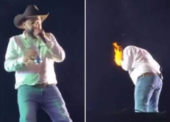 Cantor sertanejo é atingido por chamas de equipamento durante show em sp